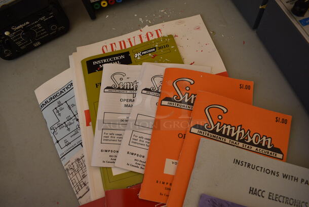 ALL ONE MONEY! Lot of Booklets Including Simpson Operator Manuals - Image 3 of 9