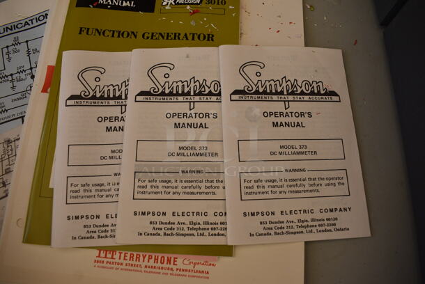 ALL ONE MONEY! Lot of Booklets Including Simpson Operator Manuals - Image 7 of 9