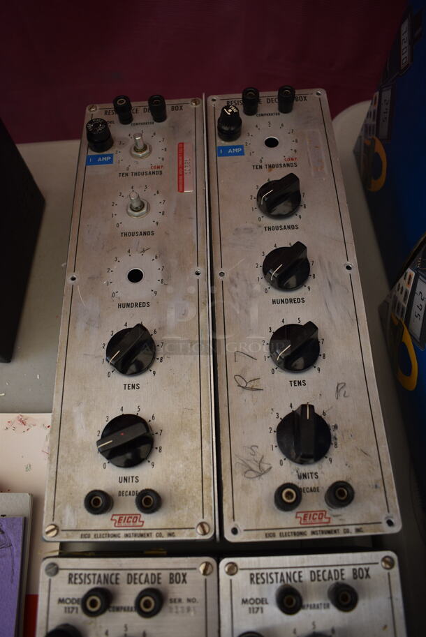 4 Eico 1171 Metal Resistance Decade Boxes. 3.5x12x4. 4 Times Your Bid! - Image 2 of 5