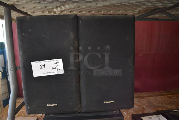 RCA 3 Disc Simultaneous Play and Load Stereo System w/ 2 Panasonic Speakers. 11x13x11.5, 8x7.5x13.5 - Image 6 of 7