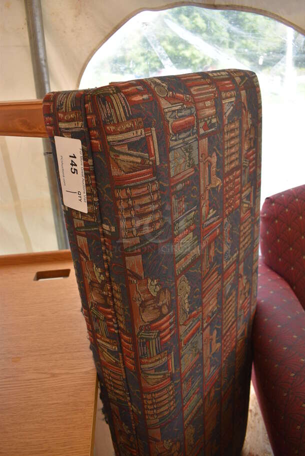 Bench w/ Book Pattern. 48x20x17 - Image 2 of 5