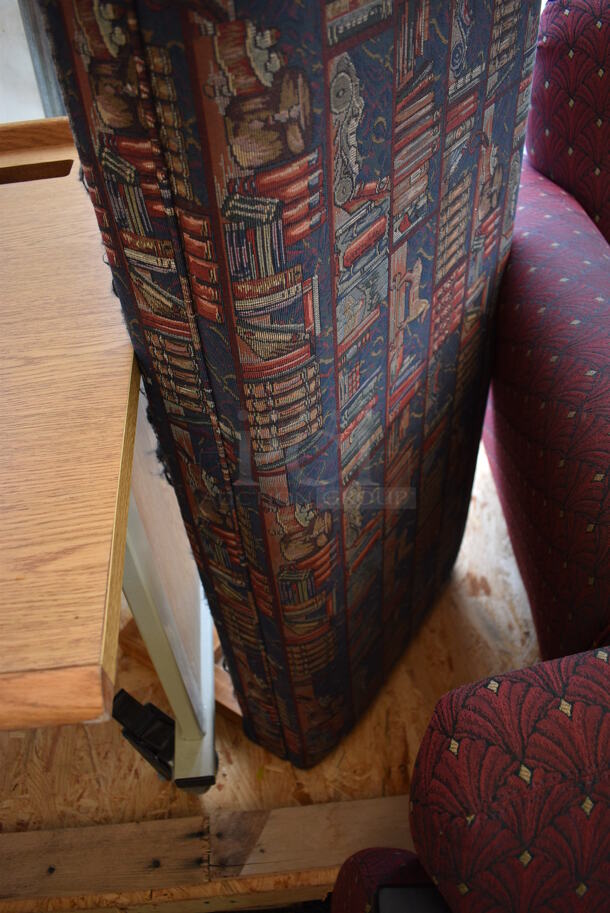 Bench w/ Book Pattern. 48x20x17 - Image 3 of 5