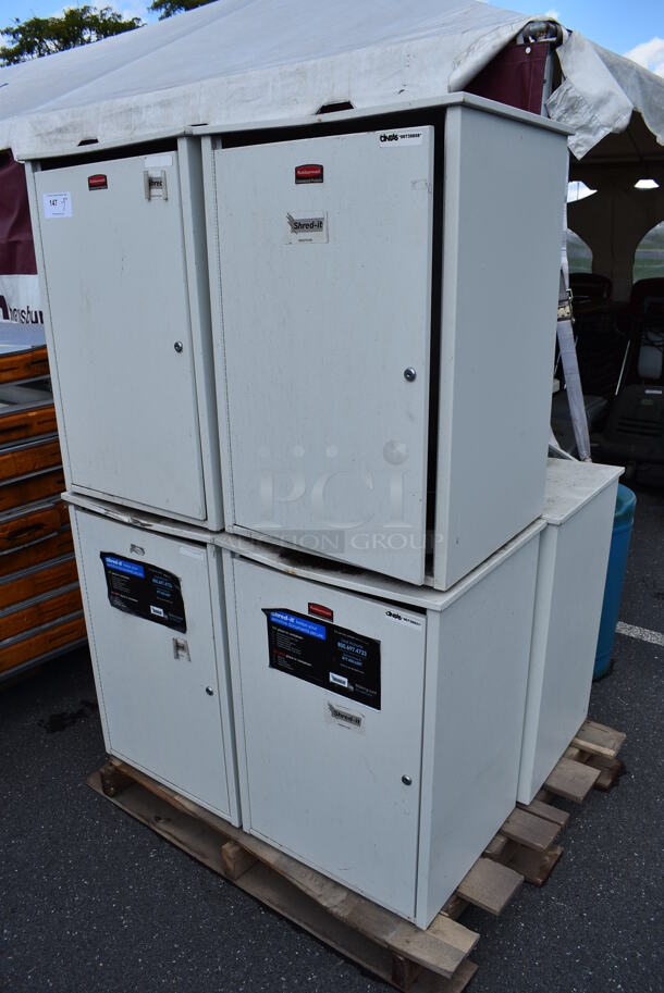 7 Rubbermaid Cintas Shred-it Paper Shredding Collection Cabinets. 21x19x31. 7 Times Your Bid! - Image 2 of 5
