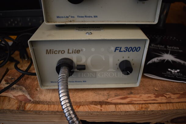 OC White Pro Zoom SZT 4.5 Prolite Microscope w/ 2 Micro Lite FL3000 Halogen Light Sources. 10x20x26, 7.5x10x4 - Image 6 of 12