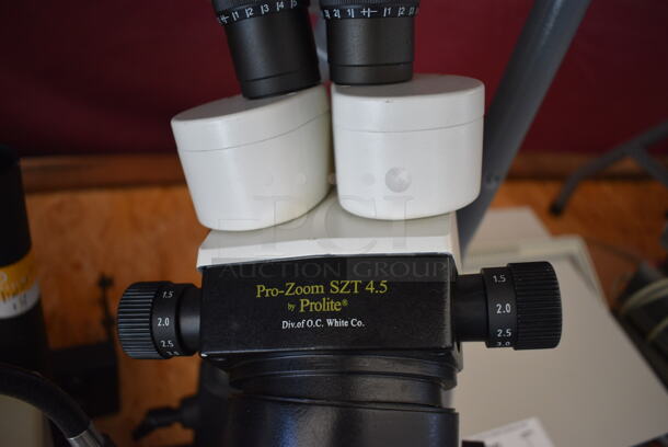 OC White Pro Zoom SZT 4.5 Prolite Microscope w/ 2 Micro Lite FL3000 Halogen Light Sources. 10x20x26, 7.5x10x4 - Image 12 of 12