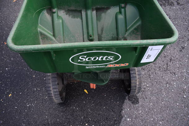 Scotts SpeedyGreen 3000 Green Poly Precise Application Drop Spreader. 21x17x45 - Image 4 of 5