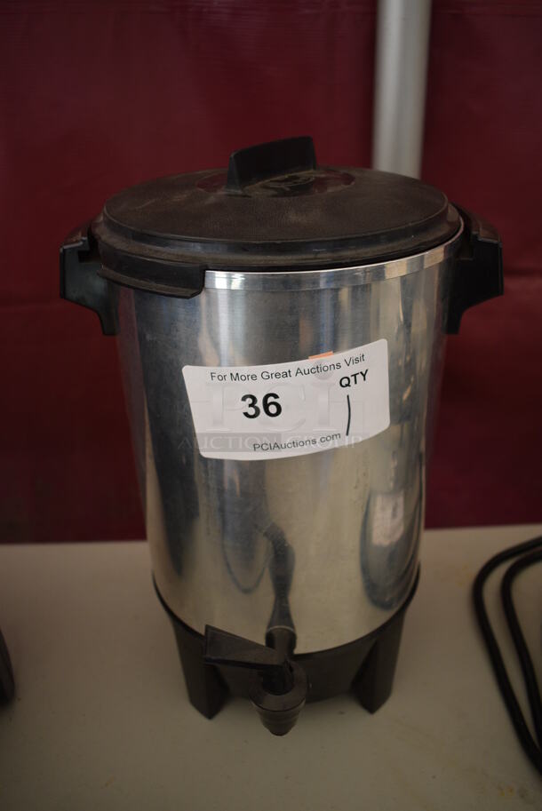 Metal Countertop Percolating Urn. 9.5x9.5x15 - Image 1 of 5