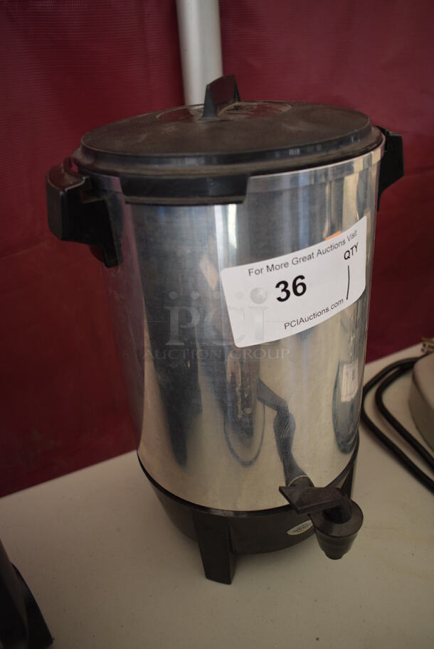 Metal Countertop Percolating Urn. 9.5x9.5x15 - Image 2 of 5