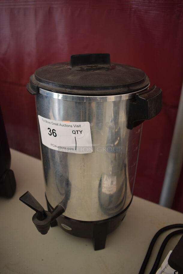 Metal Countertop Percolating Urn. 9.5x9.5x15 - Image 3 of 5