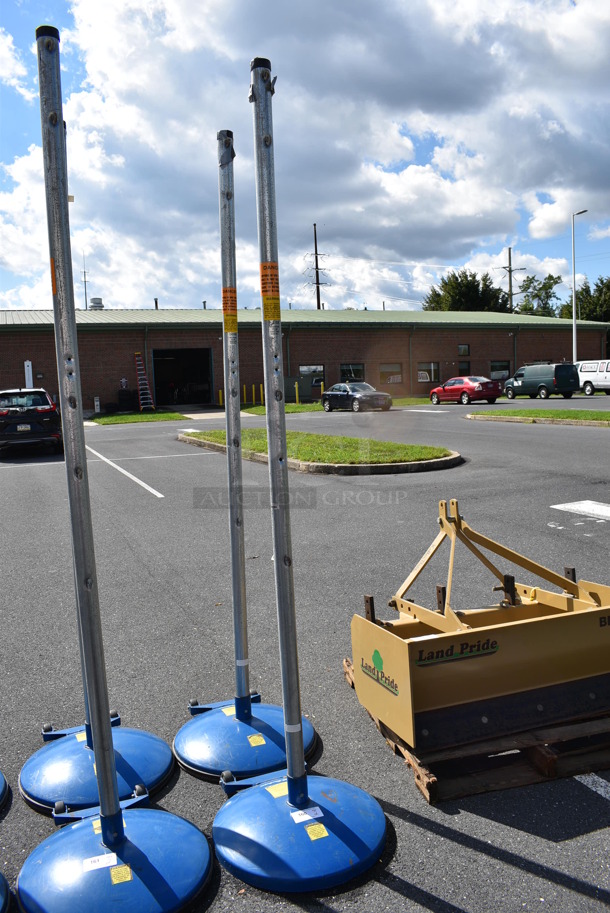 2 MacGregor Blue and Chrome Metal Net Poles. 24x24x100. 2 Times Your Bid! - Image 2 of 5