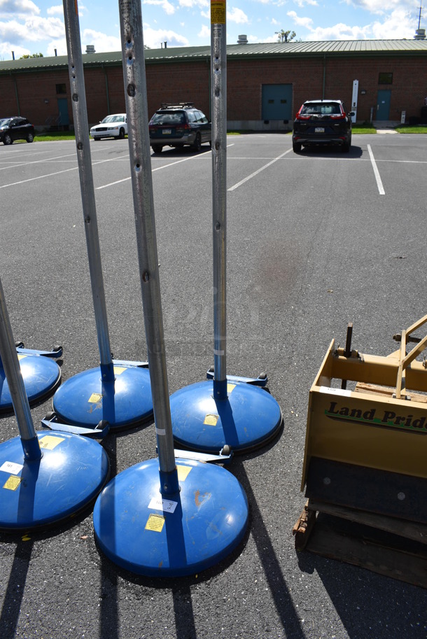 2 MacGregor Blue and Chrome Metal Net Poles. 24x24x100. 2 Times Your Bid! - Image 3 of 5