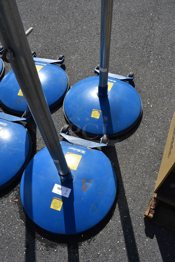 2 MacGregor Blue and Chrome Metal Net Poles. 24x24x100. 2 Times Your Bid! - Image 4 of 5
