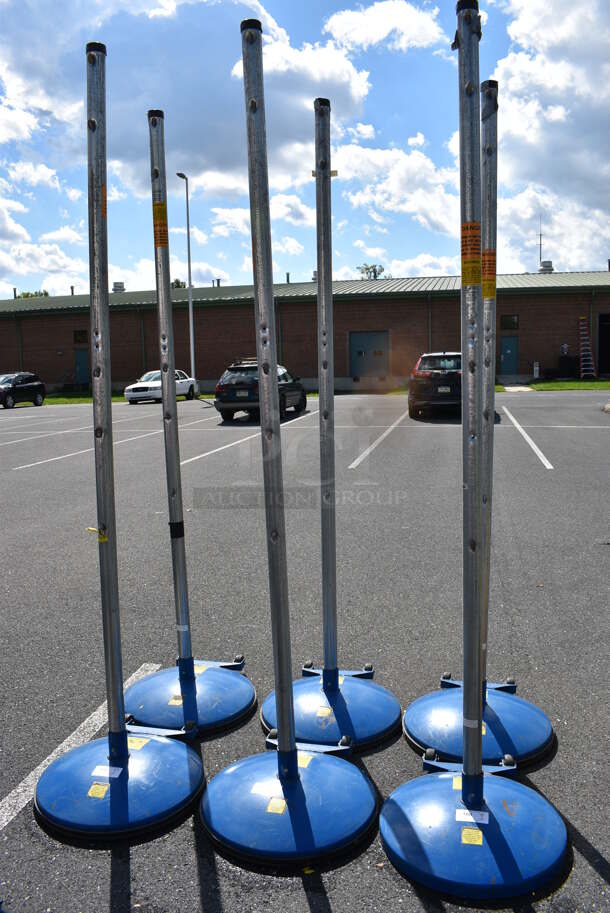 2 MacGregor Blue and Chrome Metal Net Poles. 24x24x100. 2 Times Your Bid! - Image 2 of 5