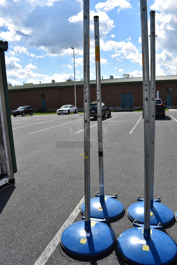 2 MacGregor Blue and Chrome Metal Net Poles. 24x24x100. 2 Times Your Bid! - Image 2 of 5
