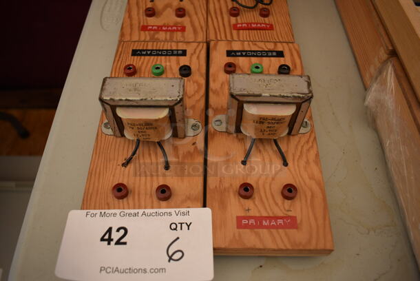 6 Wooden Planks w/ Pieces. 3.5x8x3. 6 Times Your Bid! - Image 4 of 5
