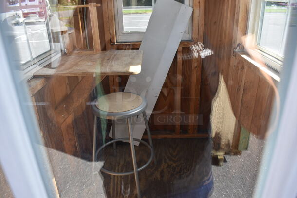 Wooden Single Room w/ Door and 3 Windows. Was Previously Used as Security / Covid Testing Station. BUYER MUST REMOVE. 50x75x100 - Image 8 of 8