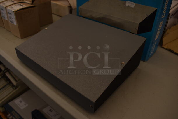 BRAND NEW IN BOX! Archer Gray Metal Slope Front Metal Cabinet. 10.5x8x3.5 - Image 3 of 6