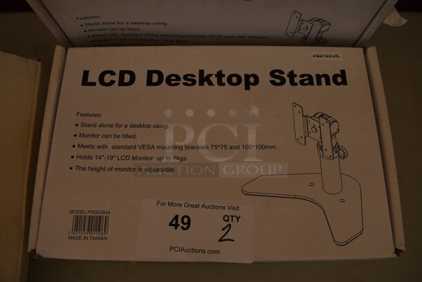 2 BRAND NEW IN BOX! LCD Desktop Stands. 2 Times Your Bid! - Image 1 of 3
