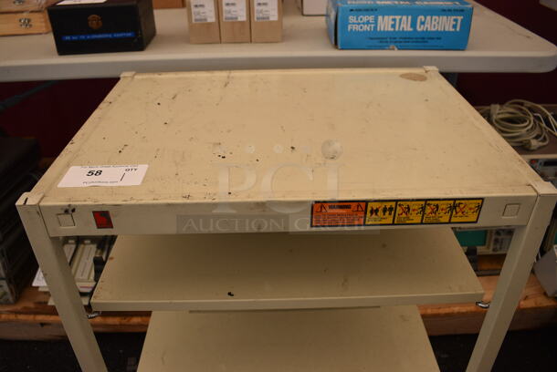Tan Metal 4 Tier Cart on Commercial Casters. 24.5x18.5x33 - Image 4 of 6