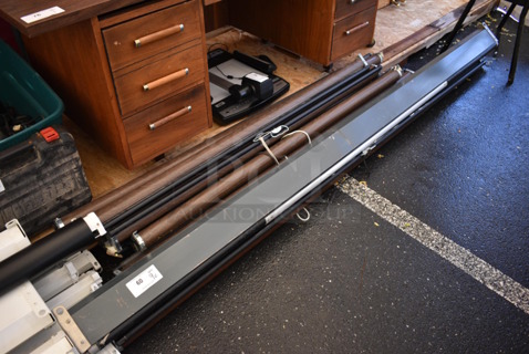 9 Various Pull Down Projector Screens Including Da-lite. Includes 62". 9 Times Your Bid!
