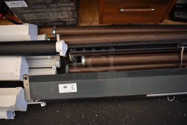9 Various Pull Down Projector Screens Including Da-lite. Includes 62". 9 Times Your Bid! - Image 2 of 7