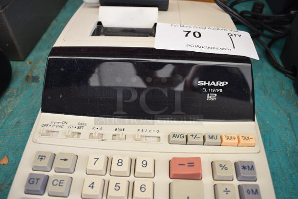 Sharp EL-1197PII Countertop Printing Calculator. 9x12.5x3 - Image 3 of 5