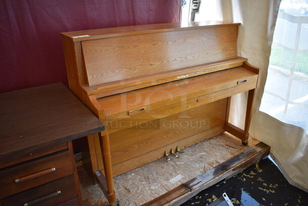Baldwin Wooden Piano on Casters. 57x25x44.5 - Image 2 of 8