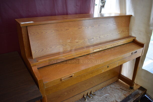 Baldwin Wooden Piano on Casters. 57x25x44.5 - Image 3 of 8