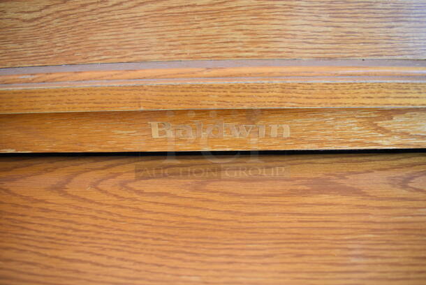 Baldwin Wooden Piano on Casters. 57x25x44.5 - Image 4 of 8