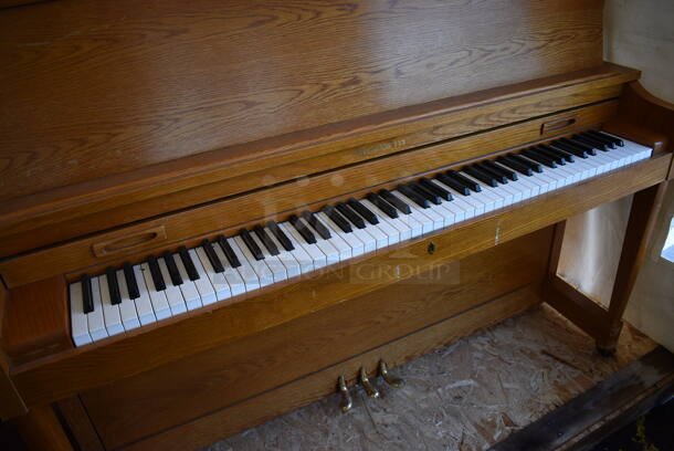 Baldwin Wooden Piano on Casters. 57x25x44.5 - Image 5 of 8