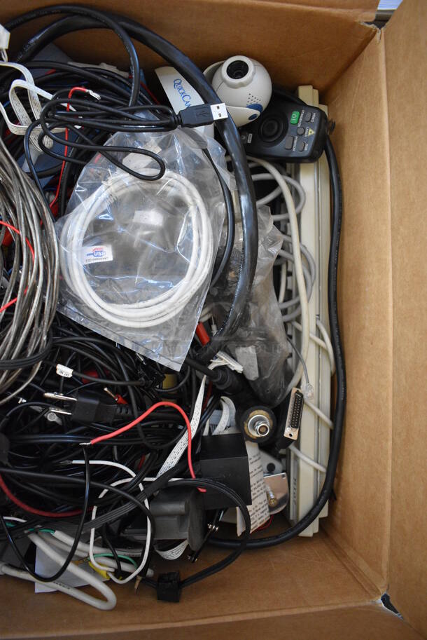 ALL ONE MONEY! Lot of Various Wires, Power Switch, Camera and Keyboard - Image 2 of 8
