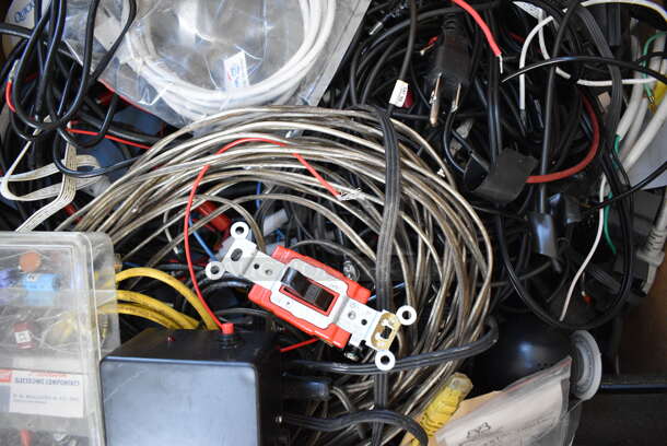 ALL ONE MONEY! Lot of Various Wires, Power Switch, Camera and Keyboard - Image 7 of 8