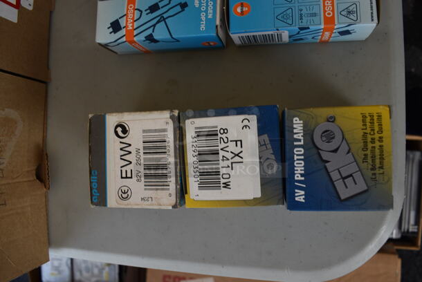 ALL ONE MONEY! Lot of 23 Various Boxes of Lightbulbs and Projector Lamps Including Eiko, Osram, GE, Ushio. - Image 2 of 11