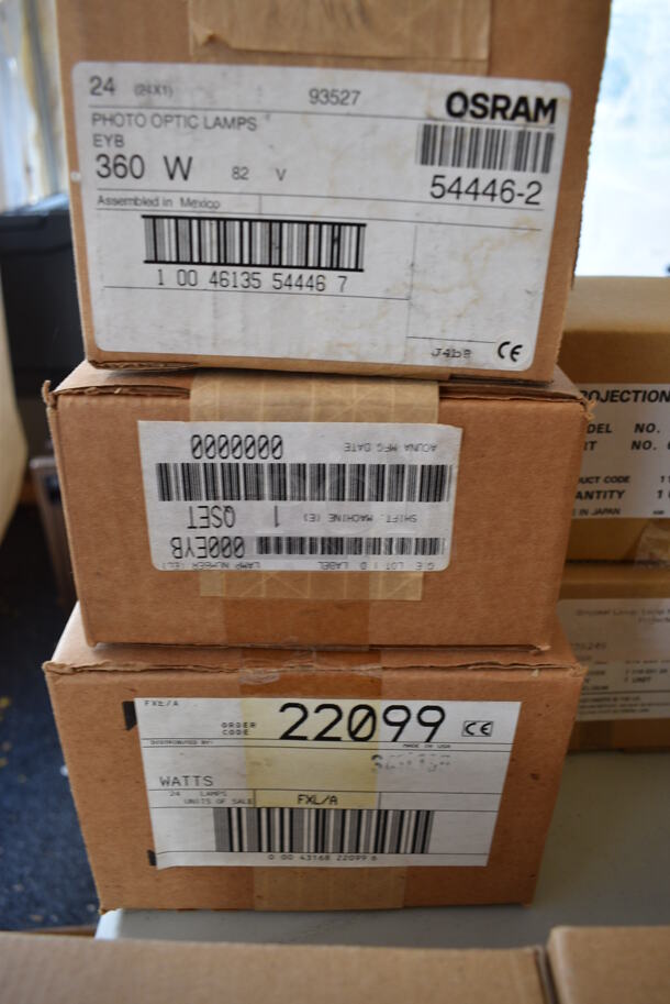ALL ONE MONEY! Lot of 23 Various Boxes of Lightbulbs and Projector Lamps Including Eiko, Osram, GE, Ushio. - Image 8 of 11
