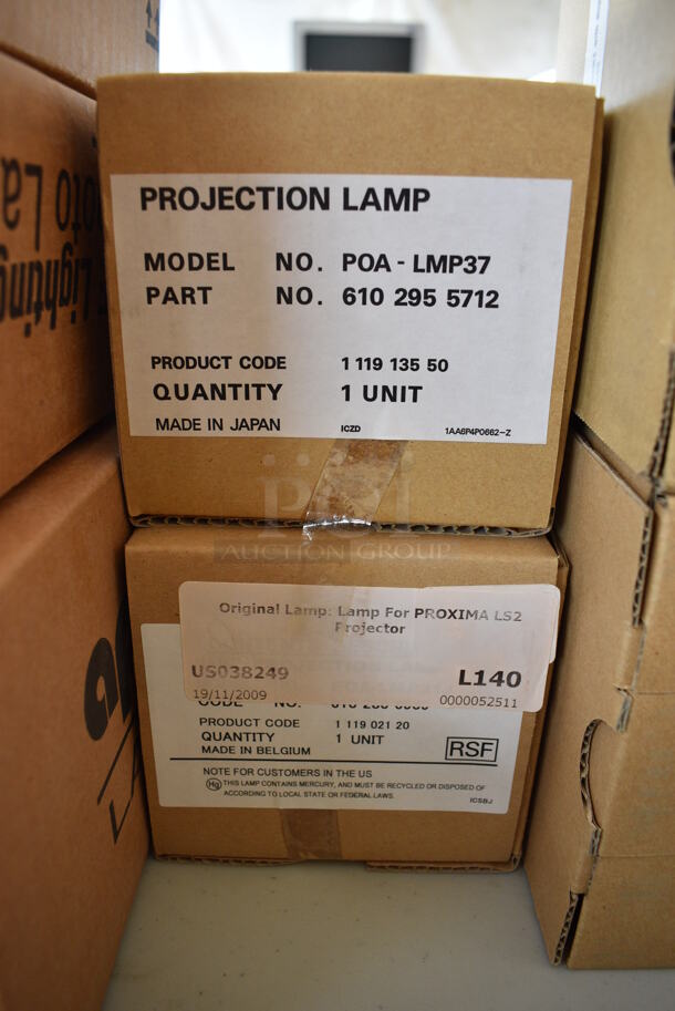 ALL ONE MONEY! Lot of 23 Various Boxes of Lightbulbs and Projector Lamps Including Eiko, Osram, GE, Ushio. - Image 9 of 11