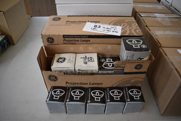 ALL ONE MONEY! Lot of 4 Boxes of Various GE Projection Lamps