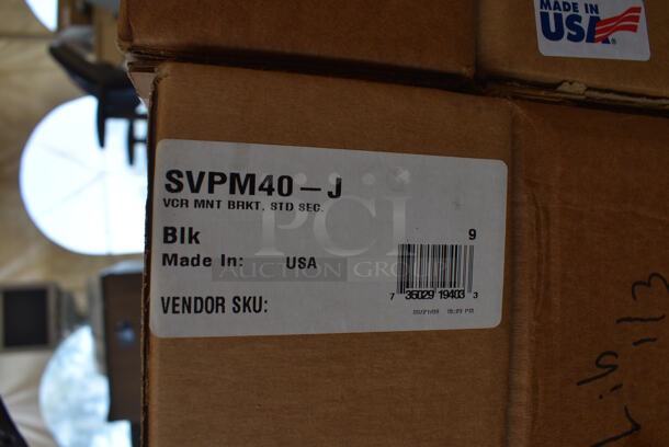 ALL ONE MONEY! Lot of 9 Boxes of Peerless SVPM40-J  Black Metal Brackets. 14.5x6.5x3 - Image 5 of 7