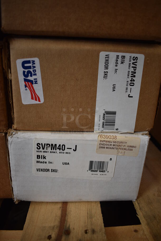 ALL ONE MONEY! Lot of 9 Boxes of Peerless SVPM40-J  Black Metal Brackets. 14.5x6.5x3 - Image 6 of 7