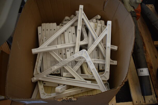 ALL ONE MONEY! Lot of White Poly Brackets. 10.5x14.5x1