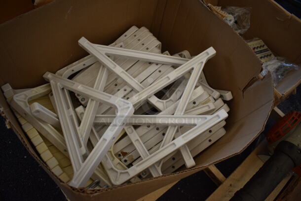 ALL ONE MONEY! Lot of White Poly Brackets. 10.5x14.5x1 - Image 2 of 4