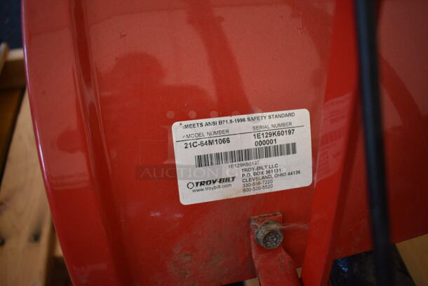 Troy-Bilt 21C-64M1066 OHV Bronco 208 cc Gas Powered CRT Counter Rotating Tines Garden Tiller. 18x50x44 - Image 7 of 9