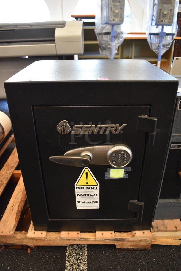 Sentry Black Metal Single Compartment Safe. Comes w/ Combination. 22x20x27.5