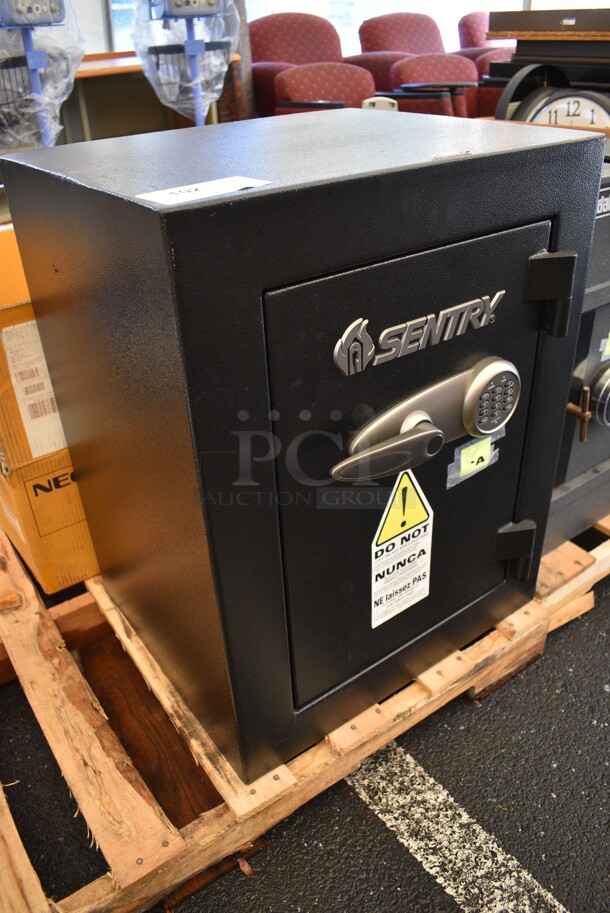 Sentry Black Metal Single Compartment Safe. Comes w/ Combination. 22x20x27.5 - Image 5 of 9