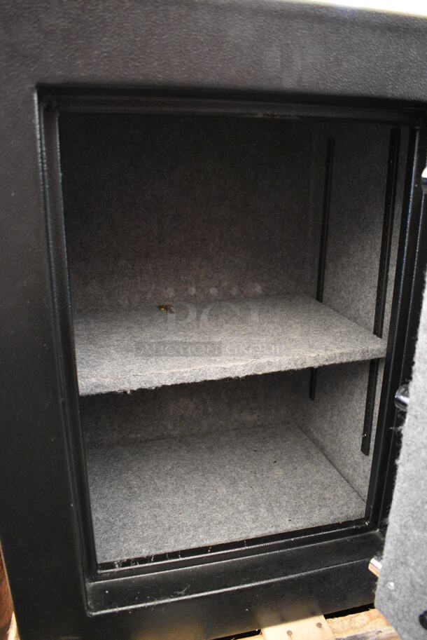 Sentry Black Metal Single Compartment Safe. Comes w/ Combination. 22x20x27.5 - Image 6 of 9