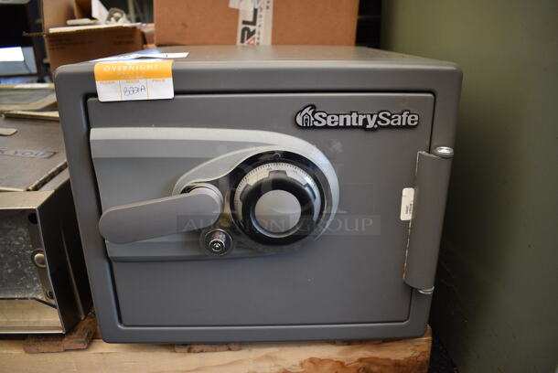 SentrySafe Gray Metal Single Compartment Safe. Does Not Come w/ Combination. 16.5x19x14.5