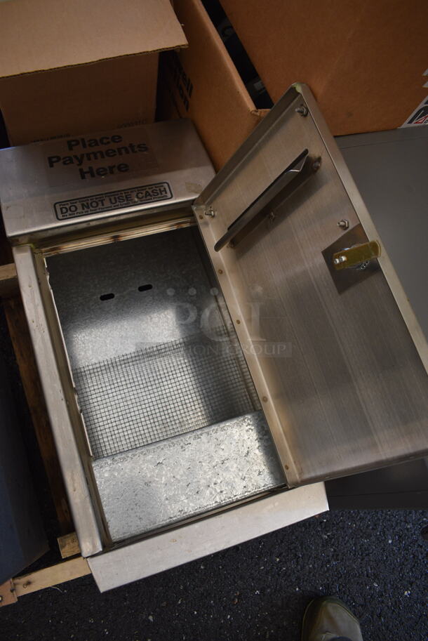 Metal Single Compartment Safe. Does Not Have Key. 11.5x9x24 - Image 6 of 6
