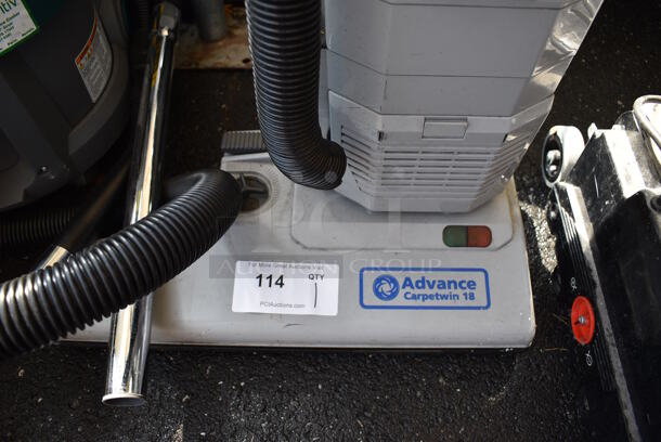 Nilfisk Advance Carpetwin 18 Commercial Vacuum Cleaner. 120 Volts, 1 Phase. 20x10x47 - Image 4 of 6