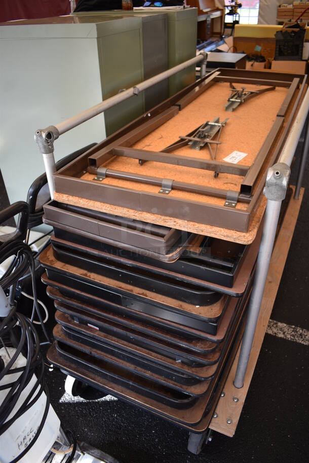 11 Various Folding Tables. Does Not Include Cart. Includes 72x24x29. 11 Times Your Bid! - Image 1 of 6