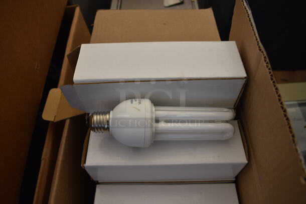 ALL ONE MONEY! Lot of 29 12 V DC CFL 3U 25W E27 4200K Lightbulbs. 2.25x2.25x7.25 - Image 1 of 5