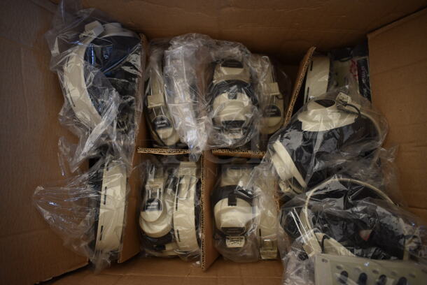 ALL ONE MONEY! Lot of 2 Boxes of Califone Headphones and Califone 1218AV-PY Jackboxes. - Image 5 of 7